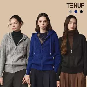 24FW  여성 케이블 니트 집업 자켓 3종(후드 2종+모크넥 1종)