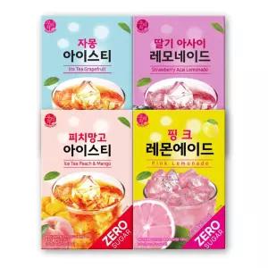 송원 우리차 제로 아이스티4종 피치망고 20T+자몽 20T+딸기아사이 20T+핑크레몬 20T