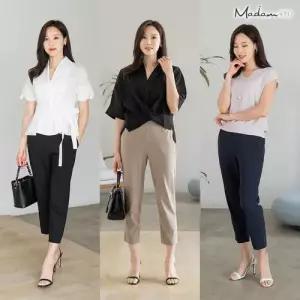 66~110사이즈 [1+1+1] 엄마옷 마담4060 인견밴딩팬츠 3종 (QHPN2405001A)