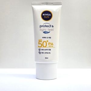 백탁없는선크림 워터프루프선크림 프로텍트 NIVEA 번들거리지않는선크림 수분진정 선크림 선세럼 90ml 땀에