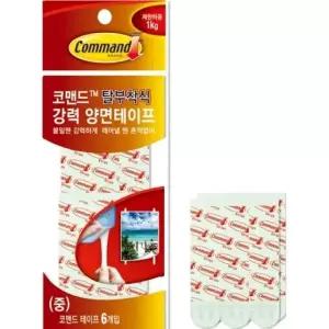 (118840)코맨드 양면테이프(17024M/중/6매입/3M) 중 6매입 (W03F16A)