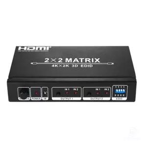 2대2 HDMI 영상선택기 분배기 일체형 2:2 화면전환기 동시 TV 2포트 양방향 모니터 듀얼 연결 멀티 다중