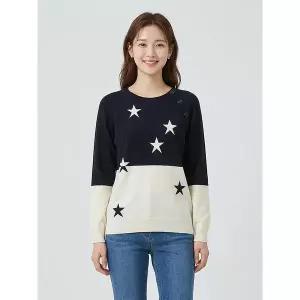 [꼼빠니아]별 배색 니트 CW22SL0402179A_P412321231