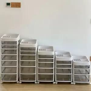 화장품 트롤리 트레이 서랍형 보관 바퀴 수납 진열장 서랍 미용실 선반 블랙 메이크업 조명