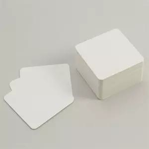 종이카드 무지 아트페이퍼 100매 8x8cm 포장카드
