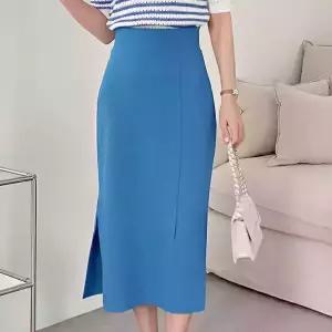 [모리스커밍홈] 슬릿 포인트 롱 H라인 스커트_M2603SK031B