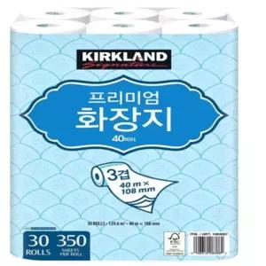 코스트코 화장지 커클랜드 프리미엄 3겹 40m 1개 크리넥스 천연 펄프