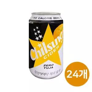 롯데칠성 사이다 제로 유자 355ml x24 유자맛 시원한
