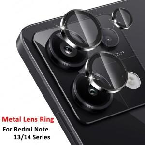 Xiaomi Redmi Note 13 Pro 5G 금속 링 렌즈 보호대 + Plus 용 알루미늄 카메라 유리 케이스