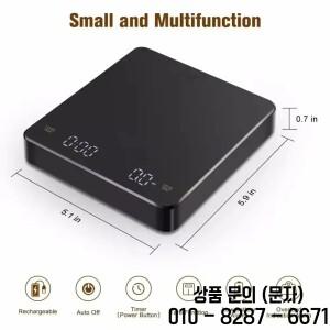 0.1g 정밀 디지털 주방 저울 타이머 USB 전원 LED 화면 3KG 음식 에스프레소 커피용 온스/g/ml 단위