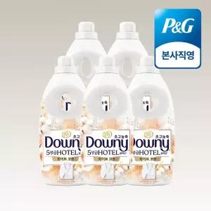 다우니 호텔 컬렉션 화이트 코튼 1L 초 섬유유연제 본품 5개 476135