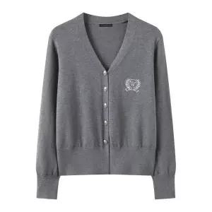 [르샵]브이넥 자수 데일리 니트 가디건 DQ1CK005A _P415214628