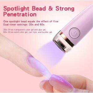 핀큐어램프 미니 LED 휴대용 UV 네일 램프 젤용 경화 전문가용 USB 충전식 광선치료 핸드헬드 가정용 건조기