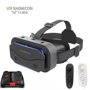 SHINECON 3D 헬멧 VR 안경 가상 현실 헤드셋 Google Cardboard 5-7 모바일 오리지널 박스 포함