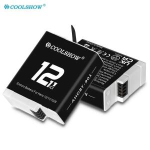 고프로 히어로 12 11 10 9 엔듀로 액션 카메라 액세서리 블랙 배터리 1800mah