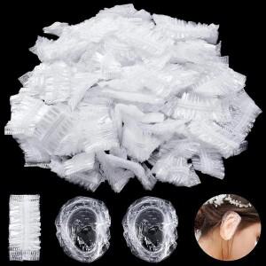 100pcs 머리 염색 귀 덮개 일회용 방수 보호기 살롱 목욕 샤워 쉴드 귀마개 이발사 미용 액세서리