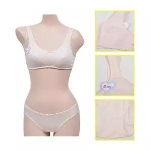 주니어 1단계 AA컵 스포츠브라팬티 세트 - 스킨 WFEA21E
