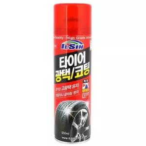 국산 타이어 광택 코팅 스프레이 550ml 갈라짐 방지 WFFQDIK