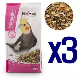 프리머스 중형 앵무새 모이1kg x3개