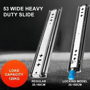 25-135CM 스테인레스 스틸 서랍 잠금 슬라이드가있는 헤비 듀티 키보드 자동 2 배 가이드 레일 캐비닛 가구
