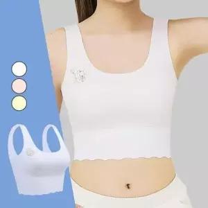 주니어 브라 런닝 탑 학생 무봉제 스포츠 브라 GWM WFGKJLC