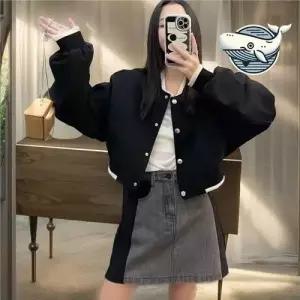 여성 크롭 블루종 점퍼 캐주얼 간절기 아우터 WFGQBJO