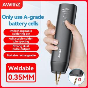 Awithz 휴대용 배터리 스폿 용접기 DIY 미니 소형 18650 팩 니켈 스트립 및 벨트 도구