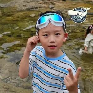 귀마개 일체형 멀티 물안경 화이트 미러 고글 WFH6755