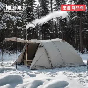방화 2인용 겨울 텐트 핫 방수 터널 돔 스토브 잭 및 스노우 스커트 캠핑 하이킹용 4계절