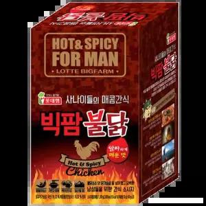 롯데 빅팜 불닭 소시지 1.2kg(60gx20개입)/국산 돼지고기 캠핑 간식 야식 안주 소세지
