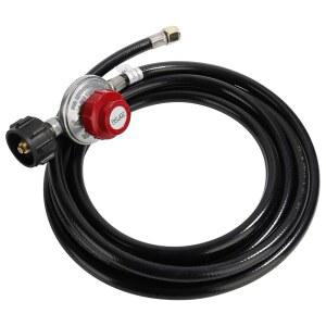 12피트 0-20 PSI 조절식 고압 프로판 실린더용 여성 LP 테이블에 적합, Type1 히터 3/8인치 대부분의 피트 QCC1 너트 / 호스, 파이어 레귤레이터, 플레어 탱크 그릴,