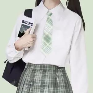 ZF 교복 체크 넥타이(그린) 자동 WFMMUES
