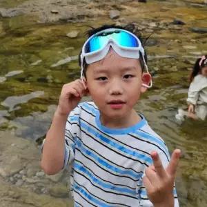 미러고글 물안경 화이트 귀마개 일체형 WFIVNSI