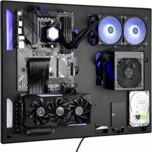 ABK 디자인 월 컴퓨터 케이스 - 마운트 게이밍 PC ATX 게이밍용 섀시