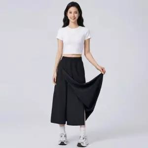데일리 편한 밴딩 9부 와이드 스커트팬츠 치마바지 WFOA2X2