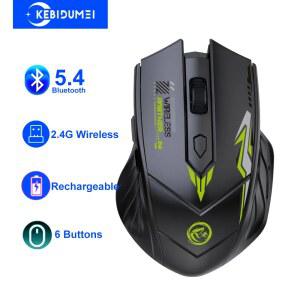 버튼 4G 무선 마우스 Bluetooth 듀얼 모드 충전식 PC 노트북 1600 인치 사무용 게임용