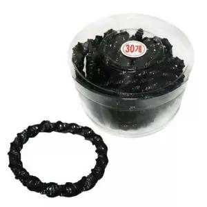 삼광 꽈배기 반짝검정고무줄 머리끈 헤어밴드 30개 WFMOPZI