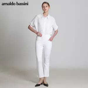 [아날도바시니(ARNALDO BASSINI)] 미니라벨포켓 코튼스판 부츠컷데님 (택가격: 13