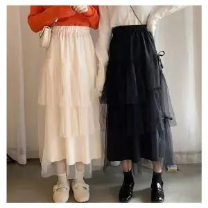 [하프클럽/]옆리본끈 레이스 스커트