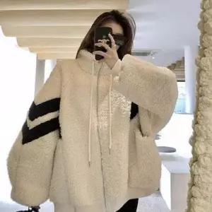 루즈핏 여성 양털 점퍼 뽀글이 여성 오버핏 점퍼 아우터 집업 WFLRL4U
