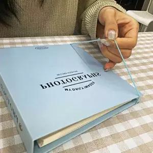 네컷 JU16DI24 접착식 포토북 앨범 블루 네컷 사진 접착 앨범