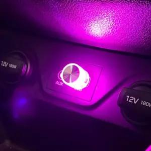 자동차 차량용 LED 미니 USB 무드등 풋등 실내등 조명 퍼플핑크