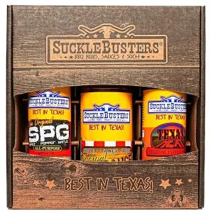 SuckleBusters 텍사스 BBQ 선물 상자 수상 경력에 빛나는 다양한 소스 히트 페퍼 SPG 다목적 바비큐 러브