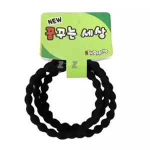 땅콩 머리끈 머리 고무줄 헤어끈 고무밴드 블랙 3p (HSJ-WFFPGMV)