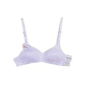스트라이프 주니어 2단계 AA컵 통기성 브라 - 화이트 WF78C5B