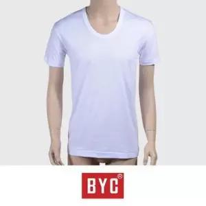 빅사이즈 무지 남성 런닝 ZF 반팔 백색 (BYC)면100% WFMN4XW