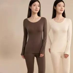 여성 긴팔 내의 세트 슬림 보정 발열 홈웨어 WFO4WMB