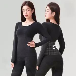 여성 보정내복 긴팔 긴바지 체형보정 이너웨어 겨울 내의세트 2색 WFM889L