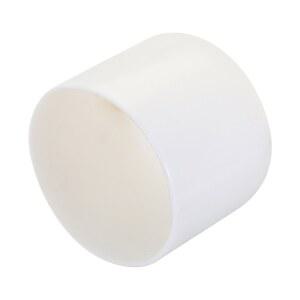 20Pcs 흰색 고무 엔드 캡 1 3 38mm ID 비닐 원형 튜브 볼트 커버 금속 의자 팁 가구용 나사산 보호기