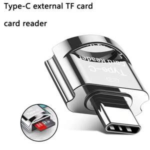 타입 C-마이크로 SD TF 어댑터 카드리더 고속 스마트 호환 메모리 카드 리더 영화 감상용 데이터 전송 (휴